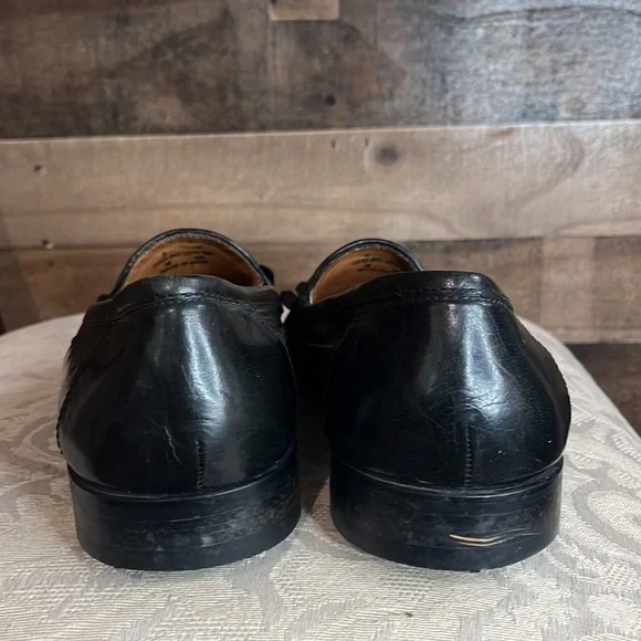 Bostonian Black Leather Tassel Loafers Shoes Size 10M - Picture 4 of 7